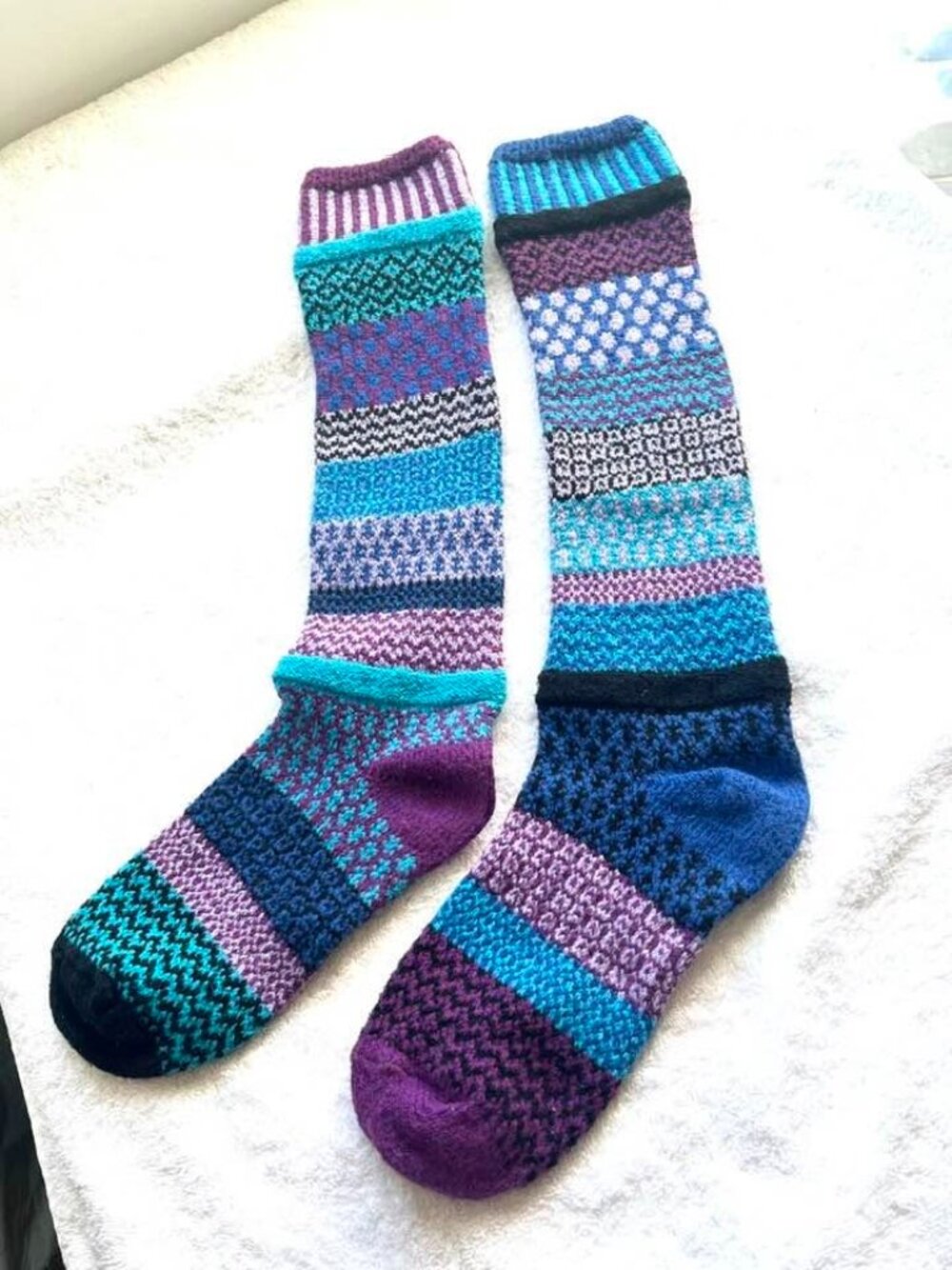 Solmate Knit Knee Socks Cotton Raspberry M Nordic Cabincore